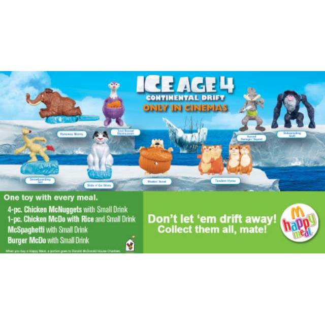 Ice Age Happy Meal Mcdonals Mcd