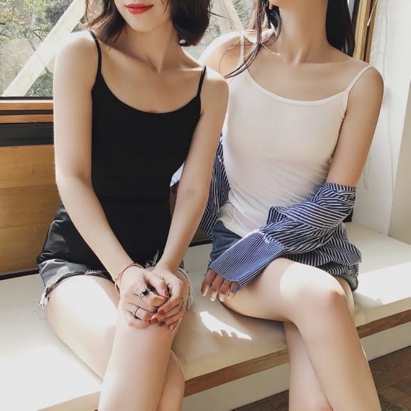 TankTop Square Polos | TankTop Wanita Tali Kecil | Tank Top Crop | Tanktop Polos