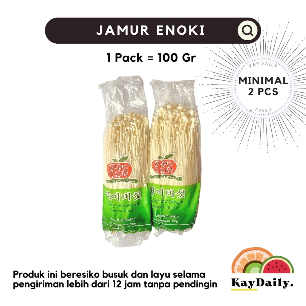 

JAMUR ENOKI HALAL MURAH DAN SEGAR 5 Pack (GOSEND GRAB ONLY)