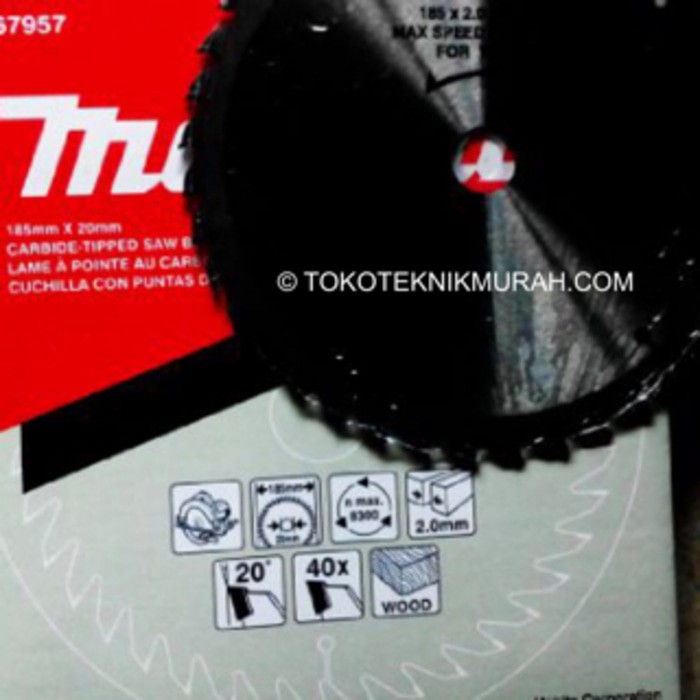 Makita P-67957 Mata Circular Saw Blade 7&quot; x 40T - 185mm x 40T