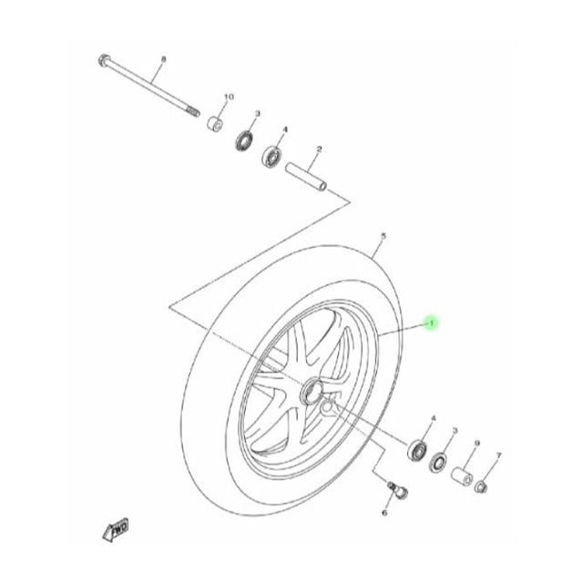 VELG DEPAN FREEGO ASLI / PELAK DEPAN FREEGO ORI YAMAHA B5D F5168 00 33