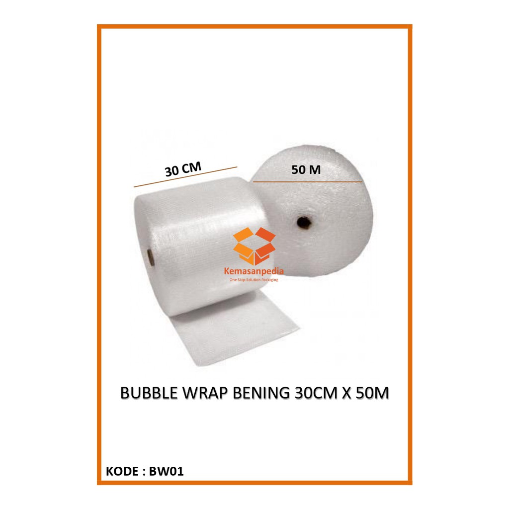 

Bubble Wrap Bening Putih 30Cm x 50Meter / Buble Warp / Glembung Gelembung Packing Packaging Roll