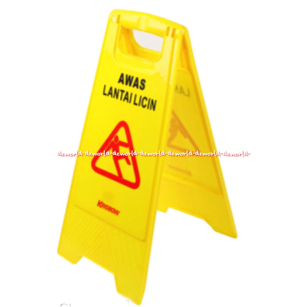 Krisbow Floor Sign Wet Floors Awas Lantai Licin Warna Kuning Tanda Pembatas Kris Bow