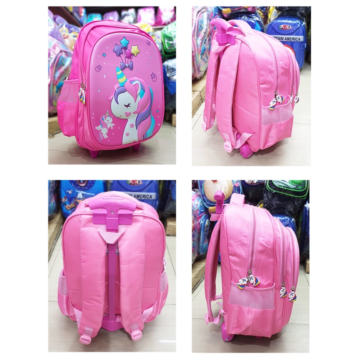 PROMO 10.10 TERBAIK TAS ANAK SEKOLAH SD TROLLEY DORONG GAMBAR ANAK PEREMPUAN KUDA PONY LILAC PUTRI SALJU 3RES ( Snow Odet Cetar Balon Sun Laila Candy Vale Cool 16inch )