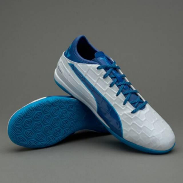 SEPATU FUTSAL PUMA EVOTOUCH 3 IT WHITE BLUE