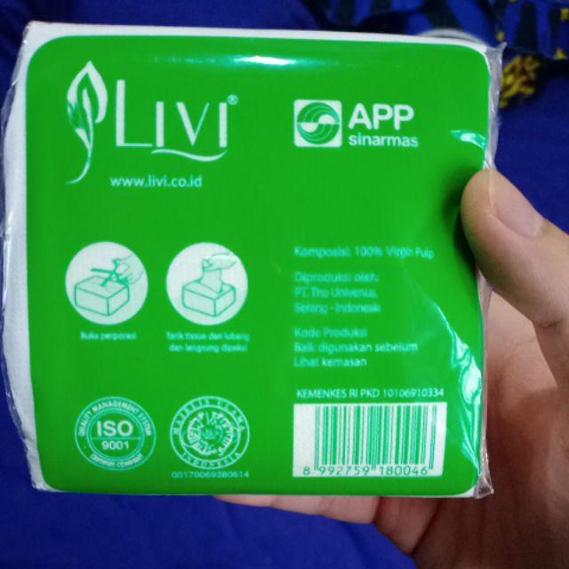 Tissue Livi Eco Tisu Kotak Pop Up Multi Guna Multipurpose