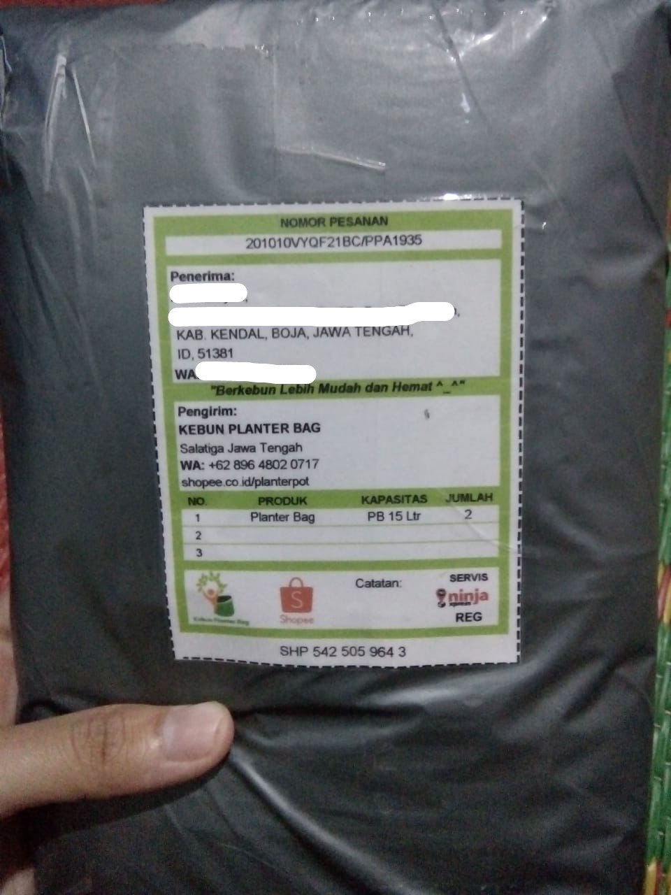 Easy Grow Planter Bag 15 Liter Polybag Tambulampot Pot Bibit Buah Murah