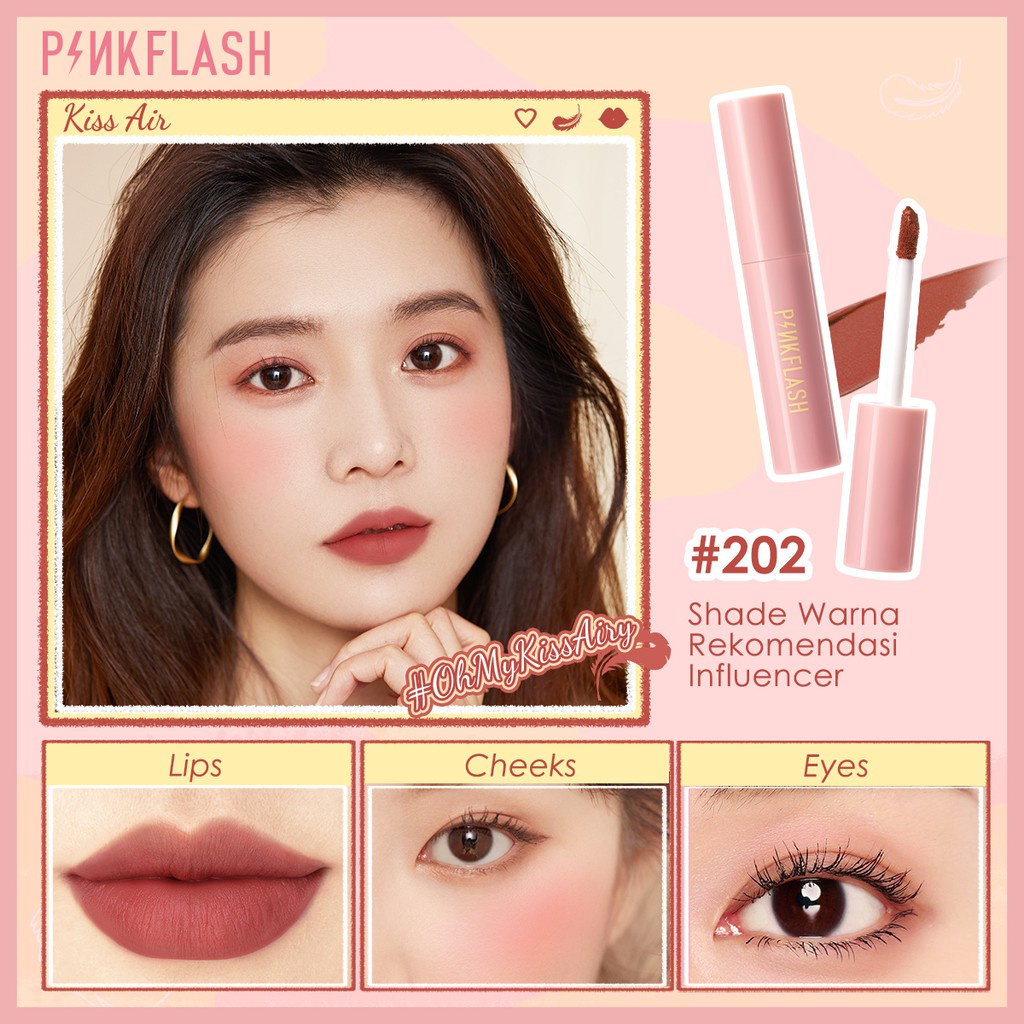 PINKFLASH 2Pcs Lipstick Set Silky Velvet Matte Lip Cream High Pigment Waterproof Lipstick Lip Tint Makeup Set