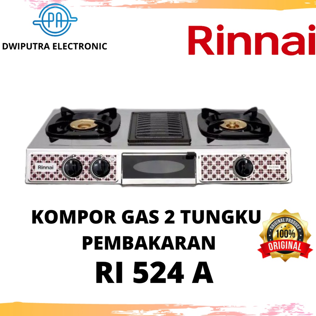 KOMPOR RINNAI RI 524A Rinnai RI-524A (Grill Pan Series)