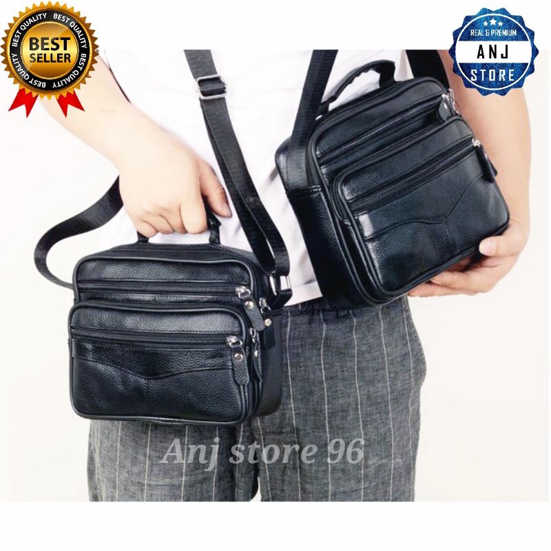 Tas Selempang pria wanita kulit asli tas tenteng kulit asli import tas kulit asli tas selempang wani