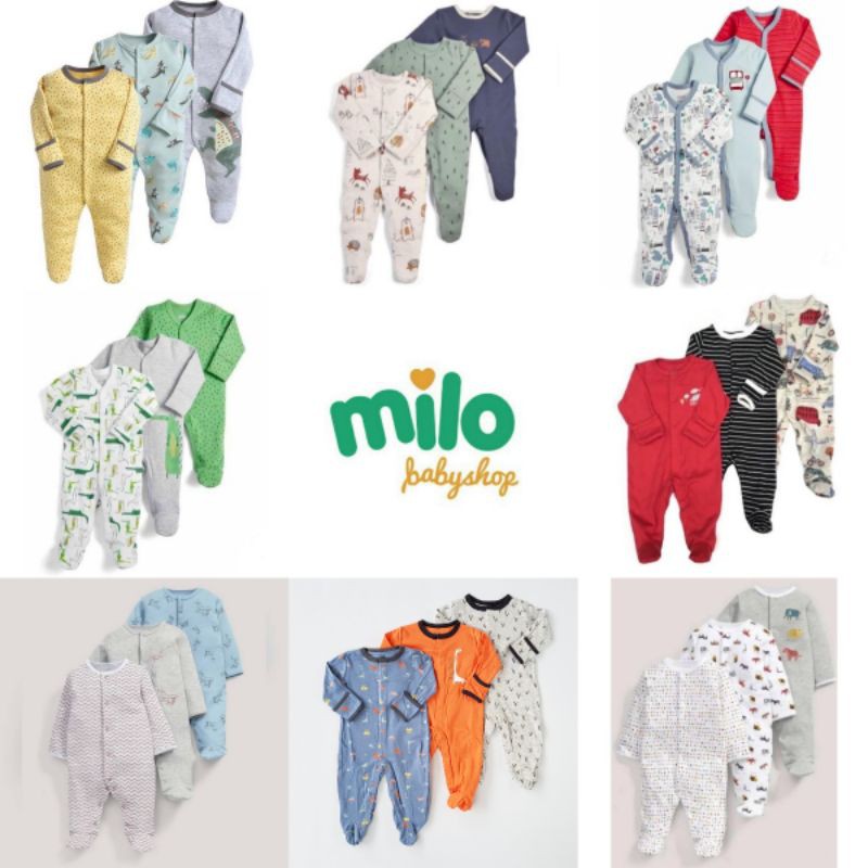 Sleepsuit Bayi Cowok Baju Tidur Baby Jumper Babyboy Newborn 0 3 6 9 12 Bulan Mamas Papas