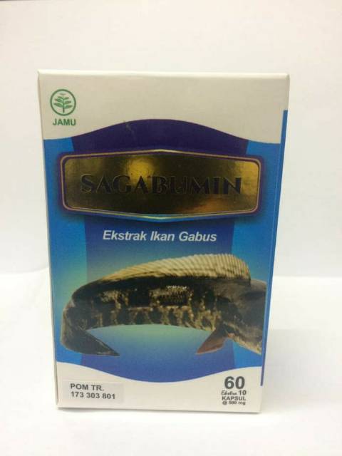 Kapsul Ekstrak Albumin Ikan Gabus Murni Sagabumin 60 Kapsul( Sari Gabus Albumin ) Original