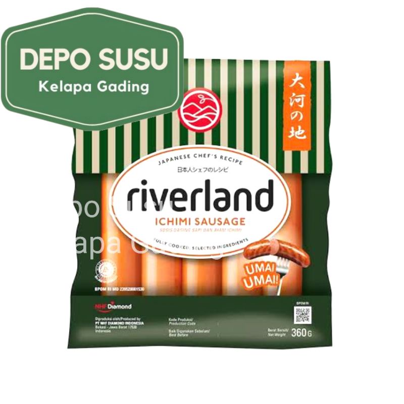 Riverland Sausage 360gr ichimi Bratwurst Cheddar Black Pepper Sosis