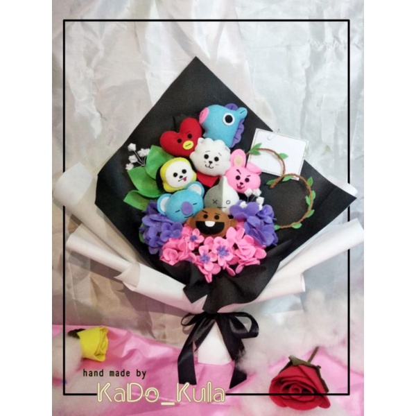 Buket BTS K-Pop Limited Edition/Buketawisudamurah/buketbts/K-Pop/BTS/BT21/KadoBTS/serbaBTS