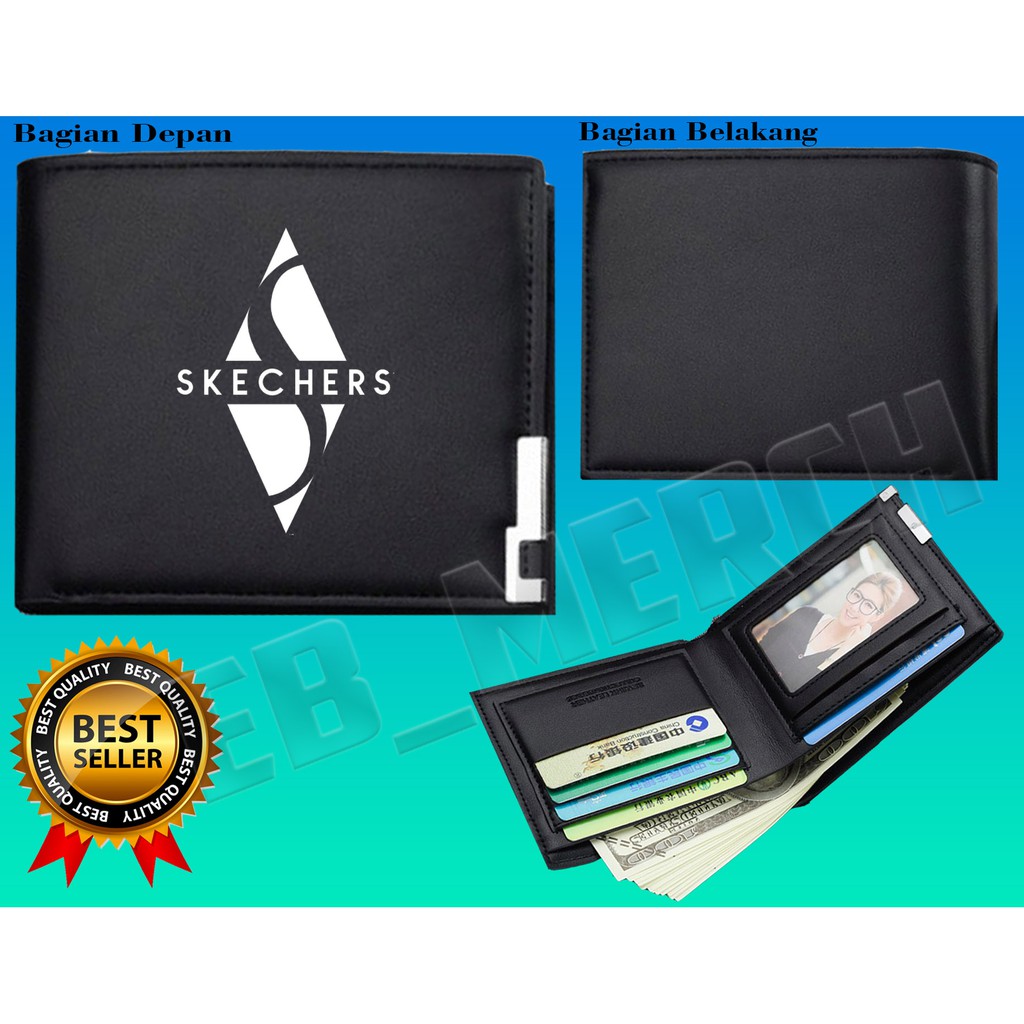 Dompet Pria Lipat SKECHERS Dompet Kulit Men Fashion Letter Wallet KEREN     EB_MERCH