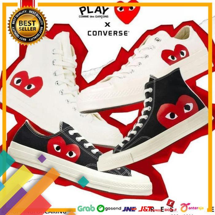 HOT SALE.. SEPATU CONVERSE ALL STAR BOOT PUTIH MATA LOVE ..TERMURAH