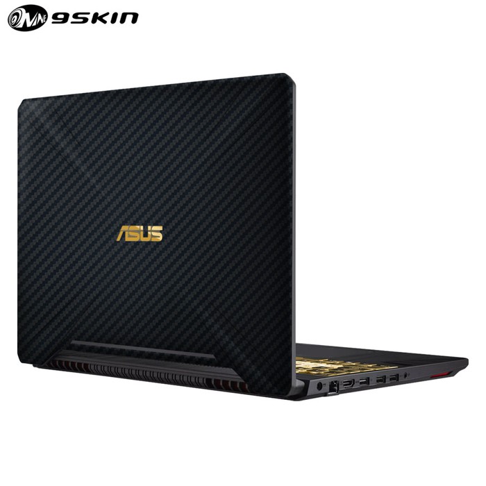 Skin Laptop / Garskin Tuf Gaming FX505 - Vinyl Black Carbon (FRONT)
