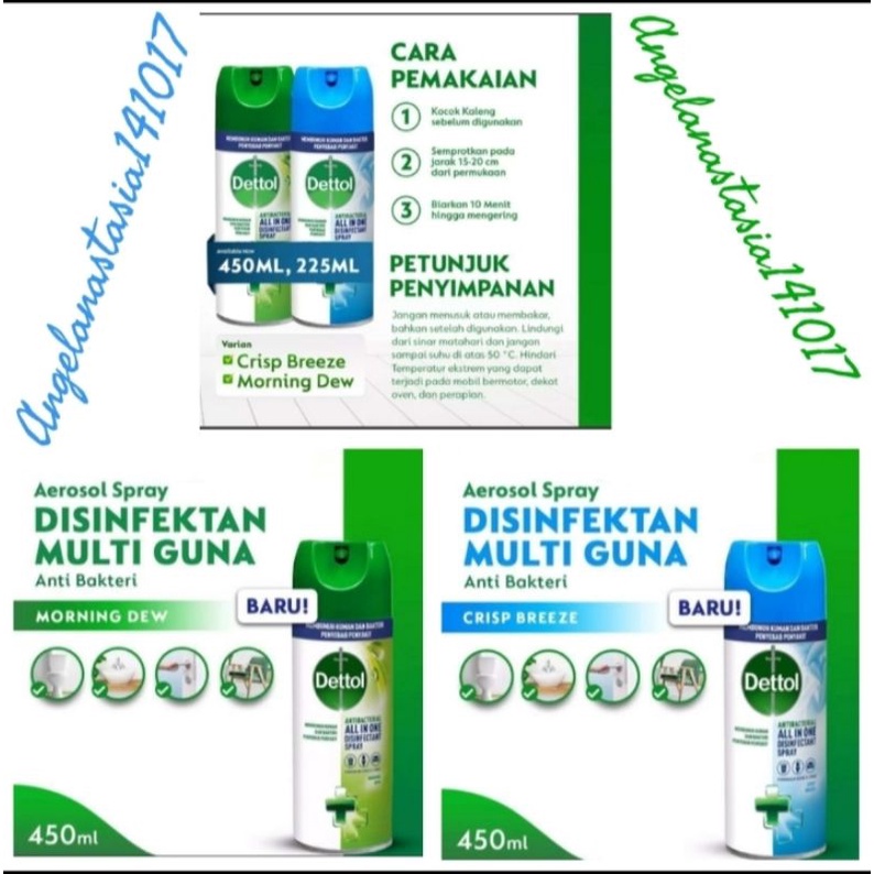 Dettol Disinfectant Spray 450 ml Anti Bacterial/dettol disisfectant spray 450ml anti bacterial