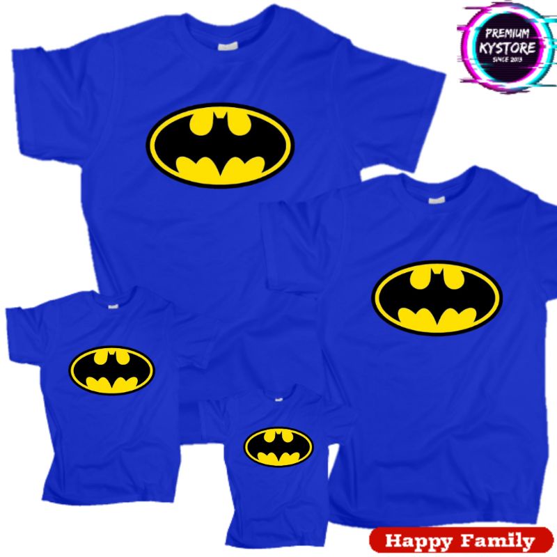 kaos anak batman edisi famili cotton combad 30s S,M,L,XL,XXL - Kystore