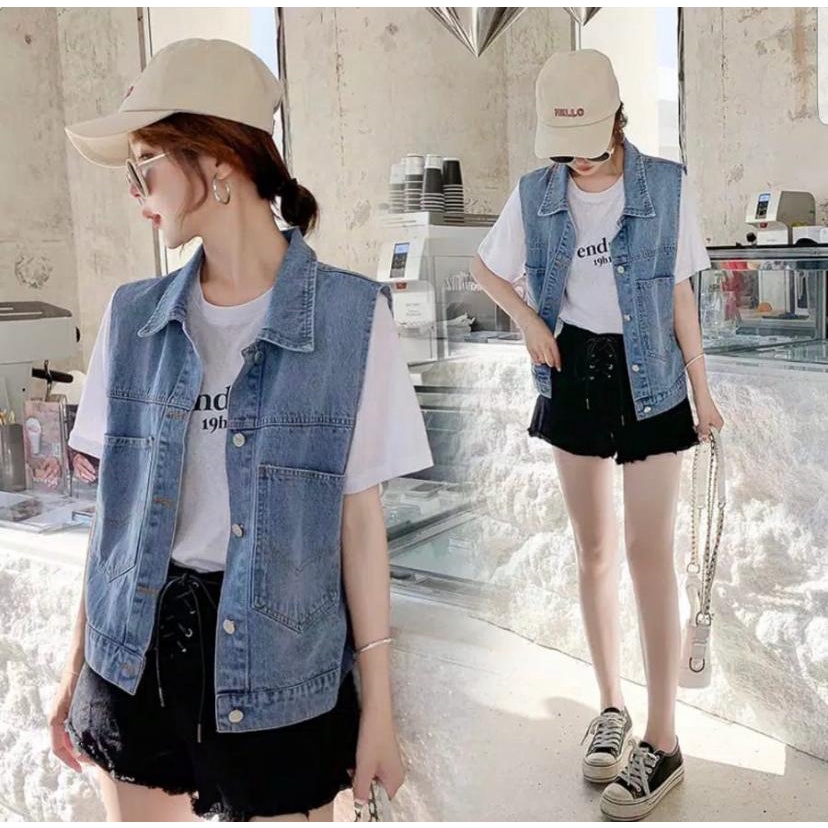 Jaket Jeans Wanita Terbaru2026 Kekinian Viral Trendy Murah Jakert Jeanns Perempuan Sobek Ootd Hangou