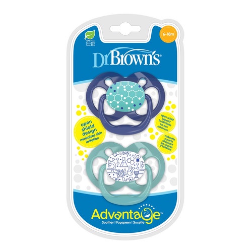 DR.BROWNS ADVANTAGE PACIFIER STAGE 2 ASSORTED 2PACK PA 22000