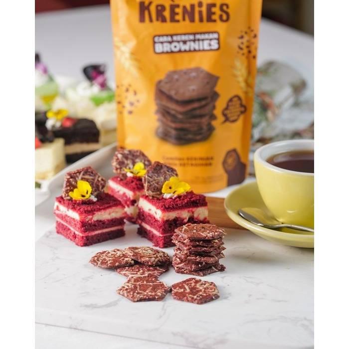 

Krenies Makanan Ringan Krekers Brownies Crispy Enak Tipis Viral Matcha / Choco Cheese / Choco Chips / Red Velvet / Peanut / Mochaccino