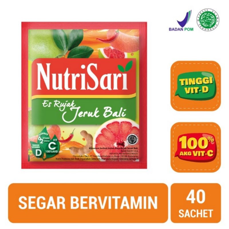 

Nutrisari Es Rujak Jeruk Bali 1 Pack isi 40 Sachet