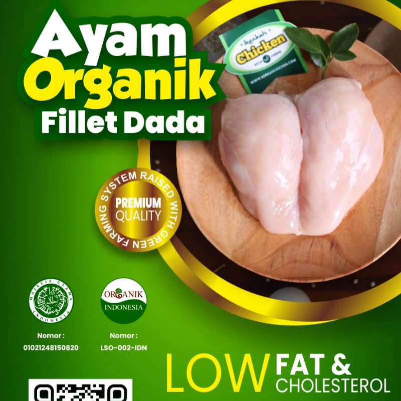

Ayam Organik Filet Dada (1kg) Frozen Berkah Chicken