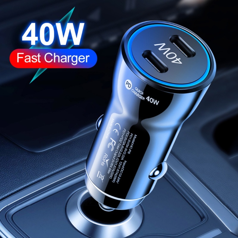 Zzz Adapter Charger Dual Port PD + PD Fast Charging Untuk Mobil