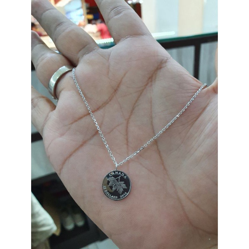 kalung koin emas putih koye bolakbalik elisabeth canada