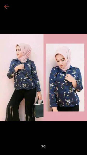 ADELIA BLOUSE KEMEJA CEWEK