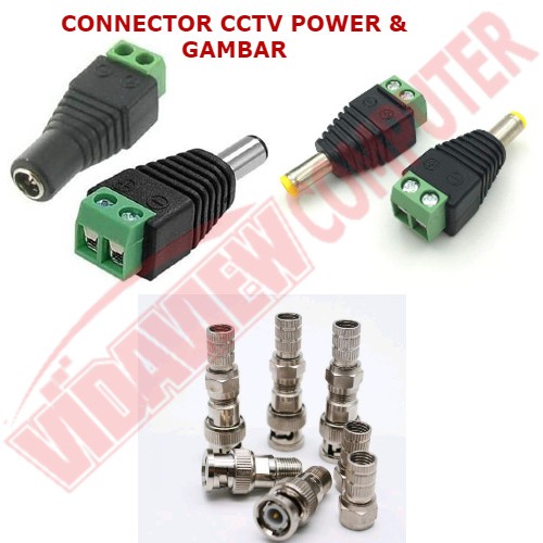 DC MALE/DC FEMALE/BNC CONNECTOR CCTV ANALOG