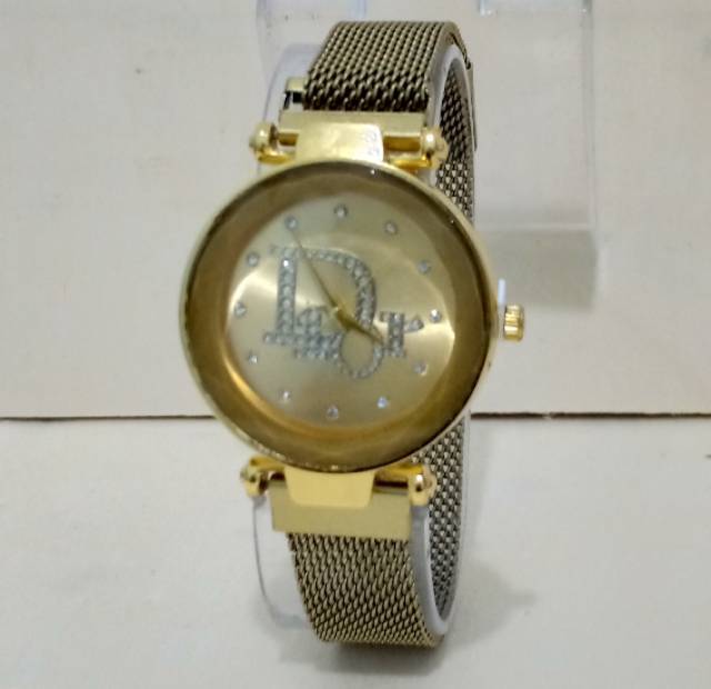 Jam Tangan Wanita Magnet Murah Diyoor Diamond Logo Tengah ANALOG