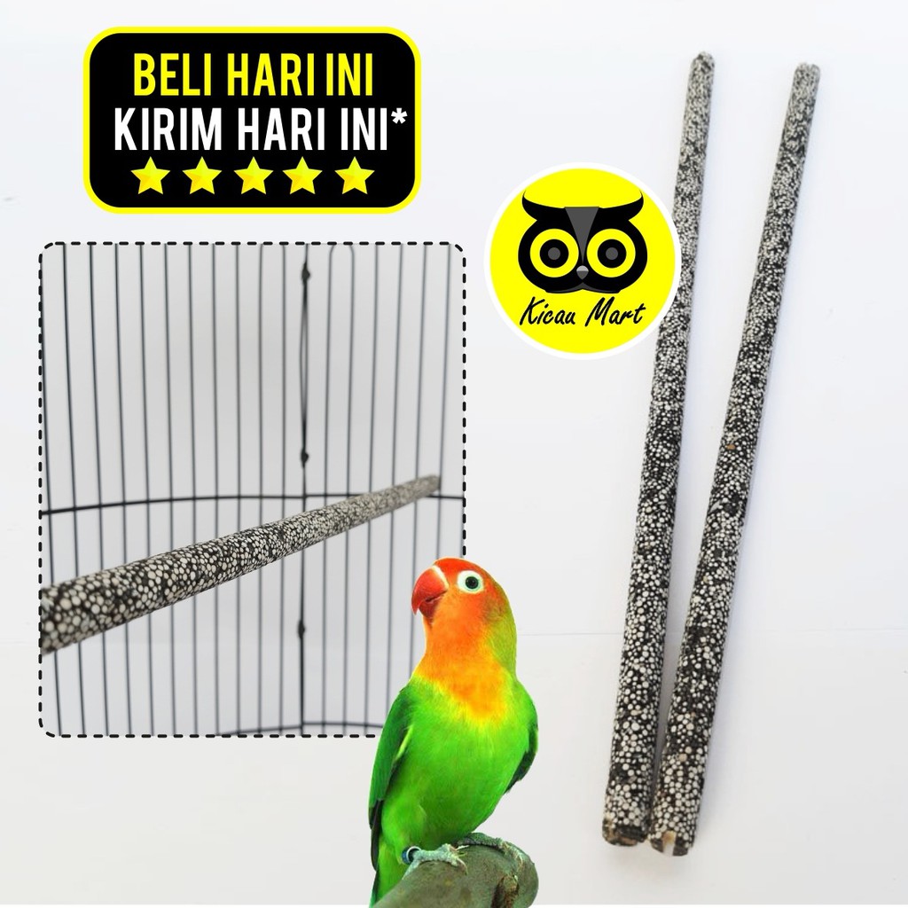 TANGKRINGAN LOVEBIRD PASIR MUTIARA SEMPATI PIJAKAN KAKI KAYU SANGKAR KANDANG BURUNG LOVE BIRD TKRMSJ