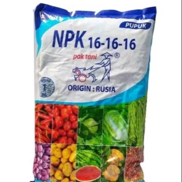 Pupuk NPK 16  Pak Tani NPK mutiara bunga buah daun 1kg