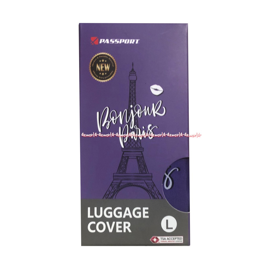 Pasport Luggage Cover Sarung Koper Trolley Ukuran L Pelindung Tas Koper Motif London Dan Paris
