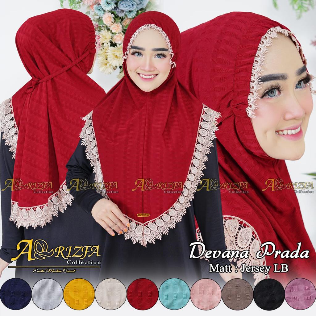 PROMO ! HIJAB DEVANA ORIGINAL ARIZFA HIJAB / HIJAB DEVANA RENDA JERSEY CLARISA / HIJAB / BERGO RENDA DEVANA TERMURAH