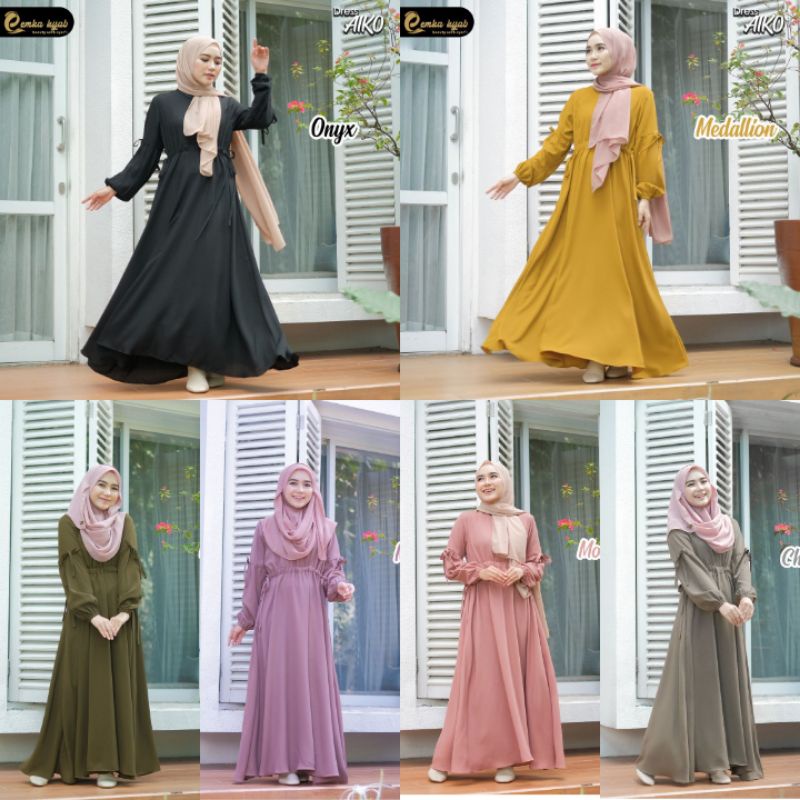 GAMIS AIKO DRESS ORIGINAL BY EMKA HIJAB