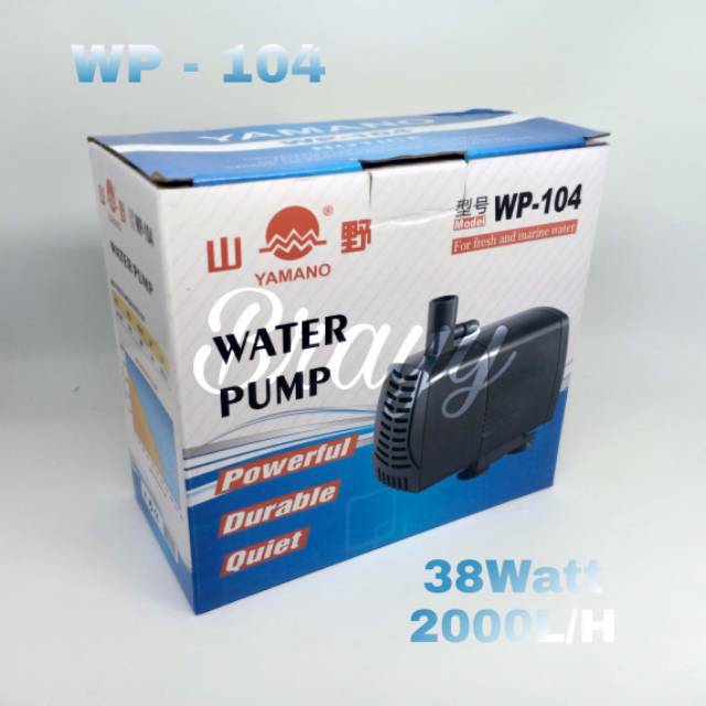 Pompa Kolam Ikan Koi 1,5 Meter- Mesin Air Terjun Celup Low Watt Submersible Aquarium Water Pump Yamano WP 104