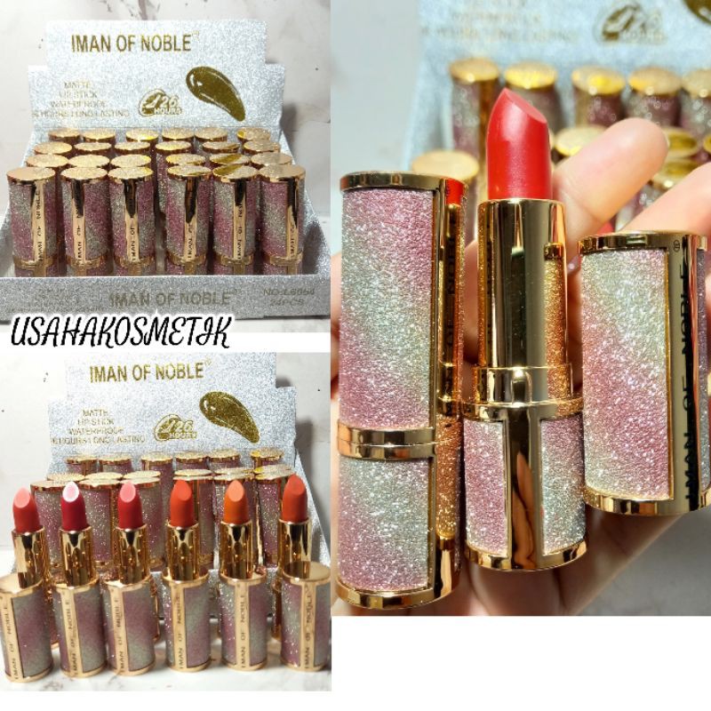 ECER LIPSTIK MATTE IMAN OF NOBLE COVER KERAMIK MEWAH BLING BLING NO.L8064