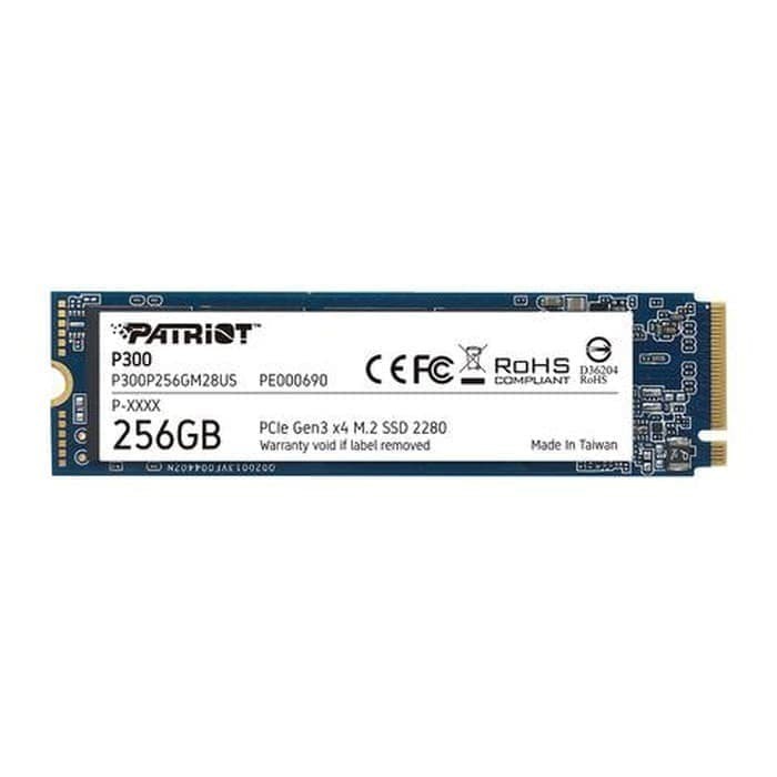 SSD PATRIOT P300 M2 2280 256GB PCIe Gen3 x4 NVMe 1.3 SSD GARANSI RESMI