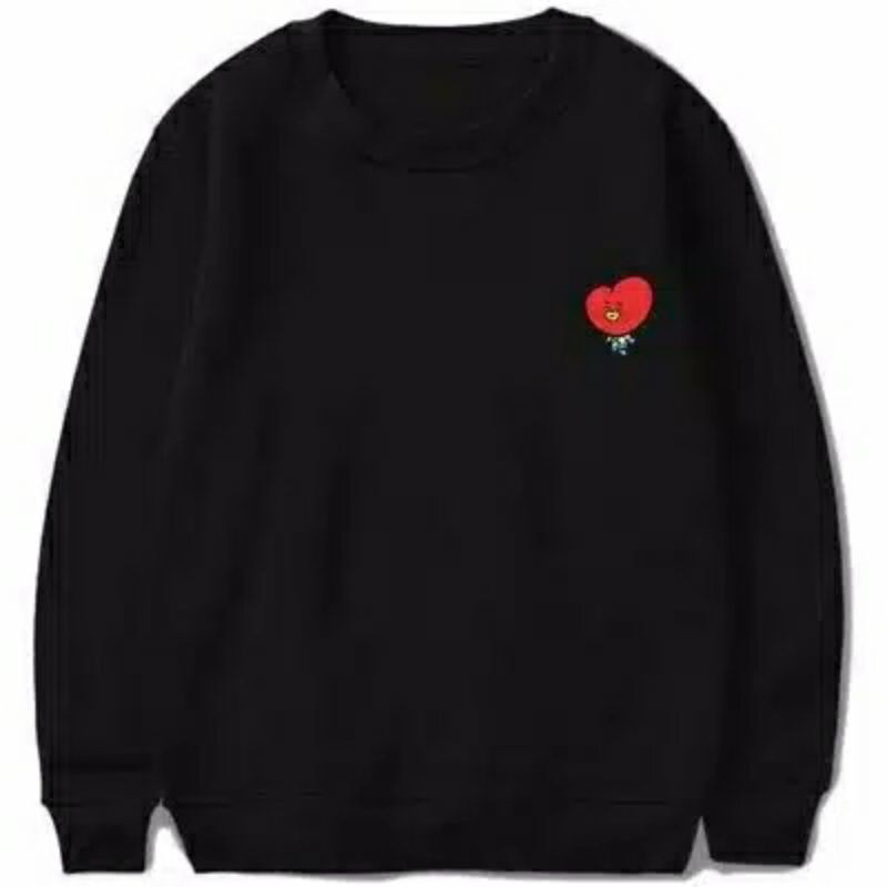 JAKET SWEATER BTS BT21 TATA CHIBI LOGO