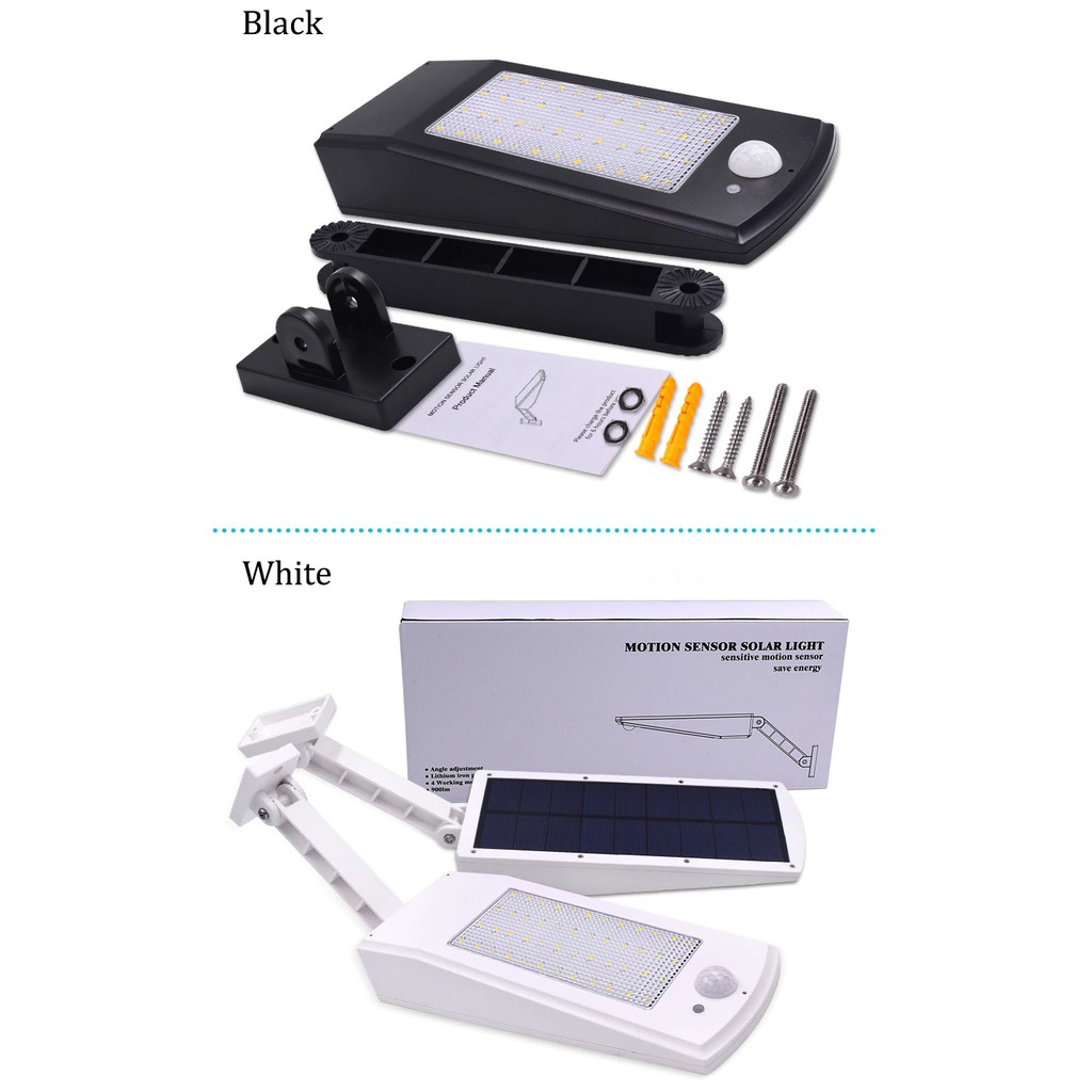 AKN88 - HBT-1619 - 900 Lumens Rotatable Motion Sensor 48 LED Solar Lamp Light