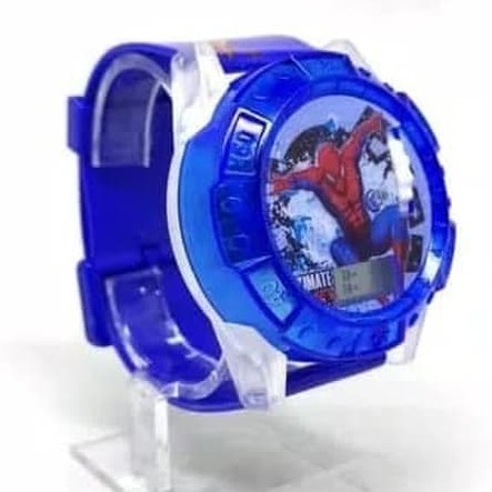 JAM TANGAN LED PROYEKTOR SPIDERMAN ANAK GROSIR TERMURAH