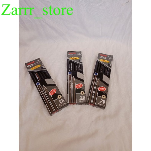 

12 PCS 1 LUSIN Pensil Raut 2B Joyko Kayu Hitam P-92 Pensil 2B Joyko P92