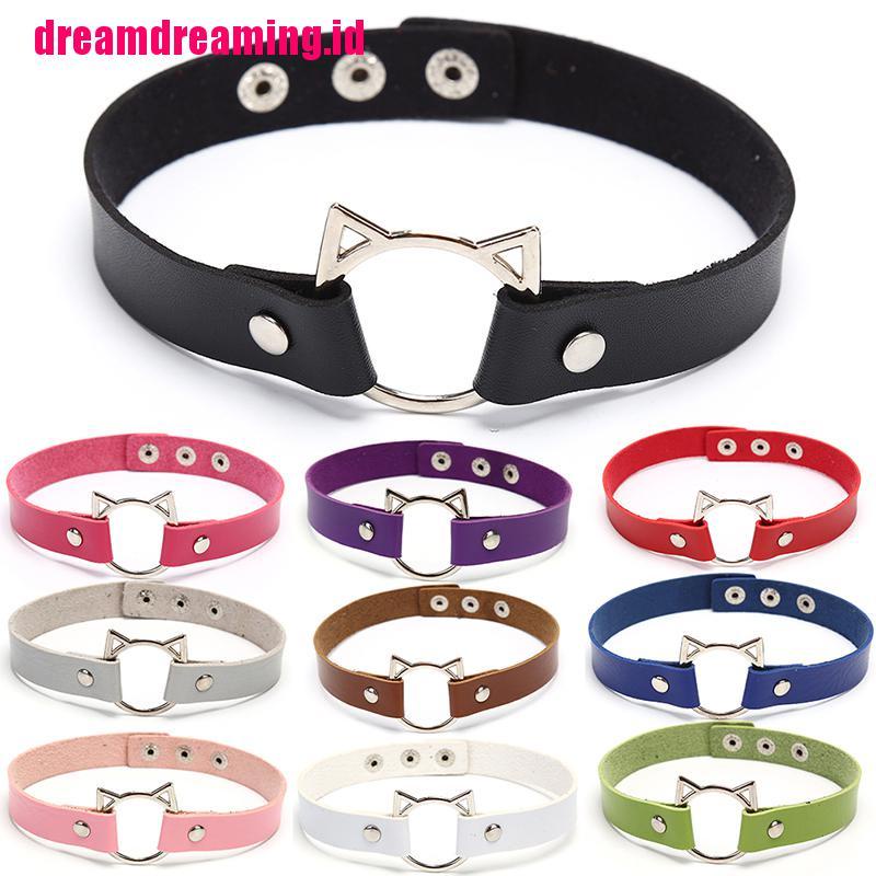 Kalung Choker Adjustable Bentuk Kepala Kucing