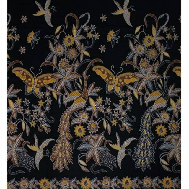 Batik unggul jaya motif merak kupu kupu