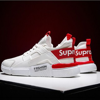 Sepatu Sneakers Supreme Pria Keren Import - Putih