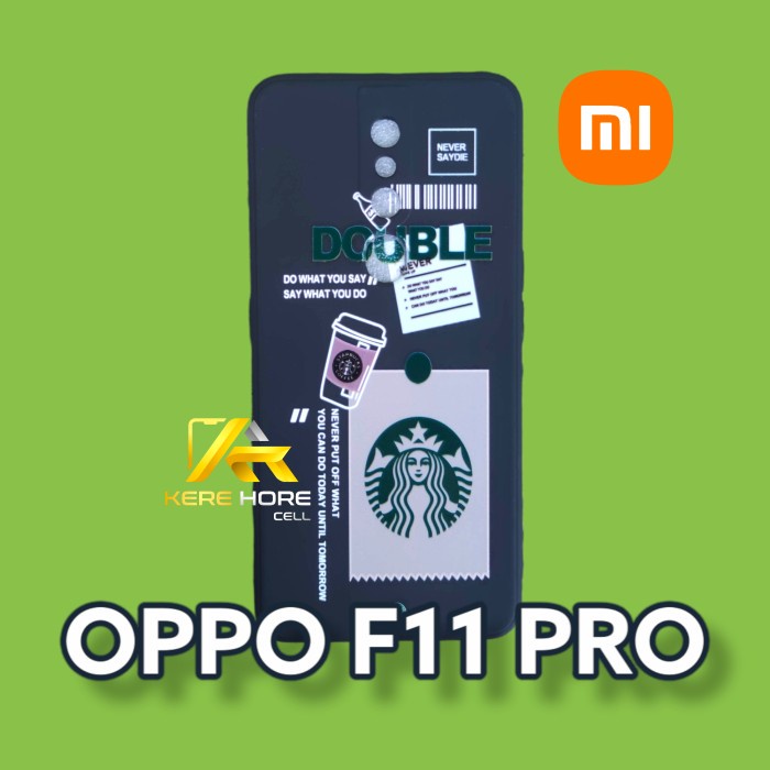 CASE OPPO F11 PRO SQUARE EDGE SOFTCASE STARBUCKS OPPO F11 PRO