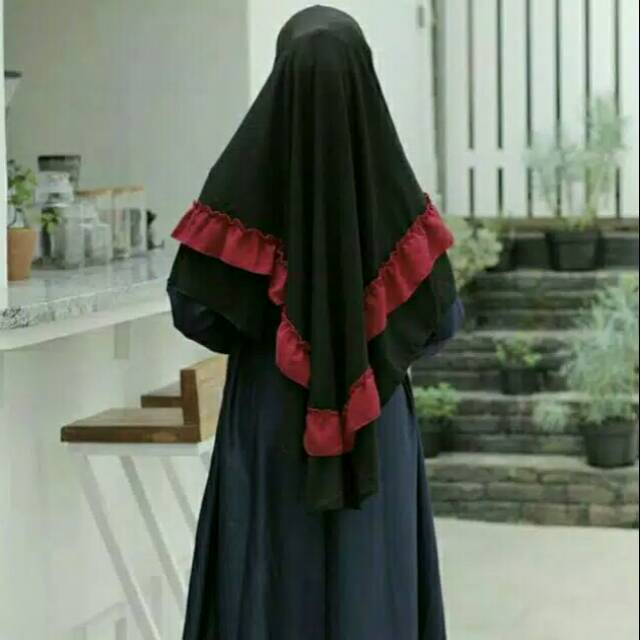 Grosir Khimar Pet Custom/Jilbab/Bergo Rempel Wolfis/Wolfis premium/Pet/non